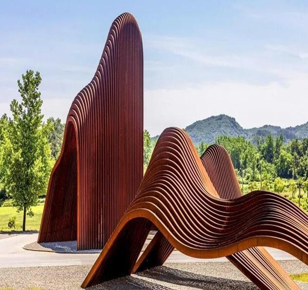 八公山锈钢板造型